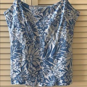 Blue floral Gap Stretch Tank